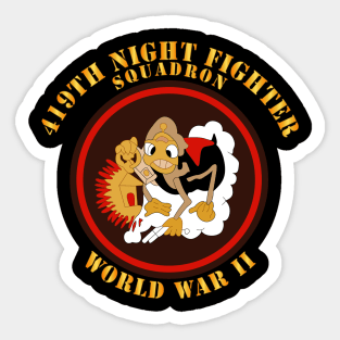 419th Night Fighter Squadron - WWII Sticker